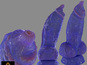 Blueberry Dog Fantasy Furry Sextoy Rigged 3D Model