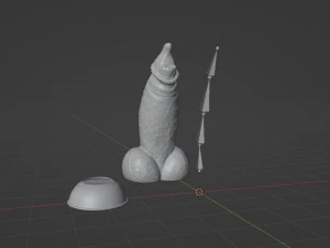 Blueberry Dog Fantasy Furry Sextoy gr&eacute;&eacute; Modèle 3D