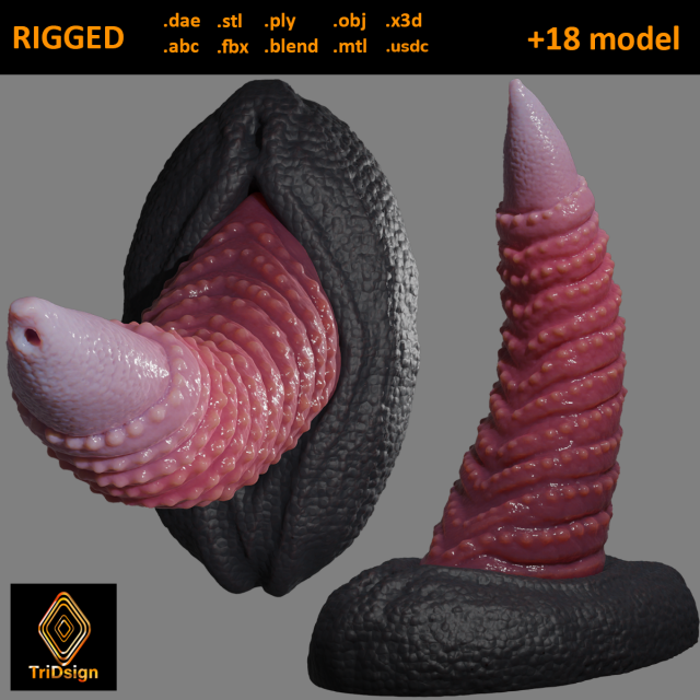 Zaell Dragon Sextoy Rigged Modello 3D .c4d .max .obj .3ds .fbx .stl .blend 