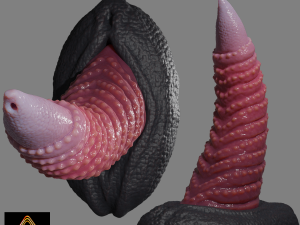 Zaell Dragon Sextoy Rigged 3D Model