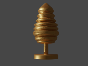 Honeycomb Metal Plug Sextoy Low Poly Model 3D Model