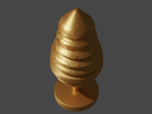 Honeycomb Metal Plug Sextoy Low Poly Model 3D Model