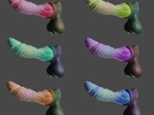 Borimor Fantasy Dragon Sextoy Rigged 3D Model