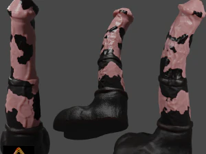 大きな馬の毛皮の大人のおもちゃが装備されています 3Dモデル