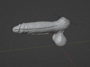 Slime Fantasy Penis and Balls Rigged Model 3D