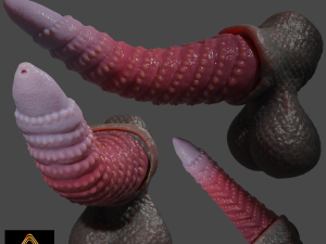 Zaell-2 Dragon Penis and Balls Rigged Model 3D