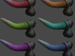 Zaell-2 Dragon Penis and Balls Rigged 3D Model