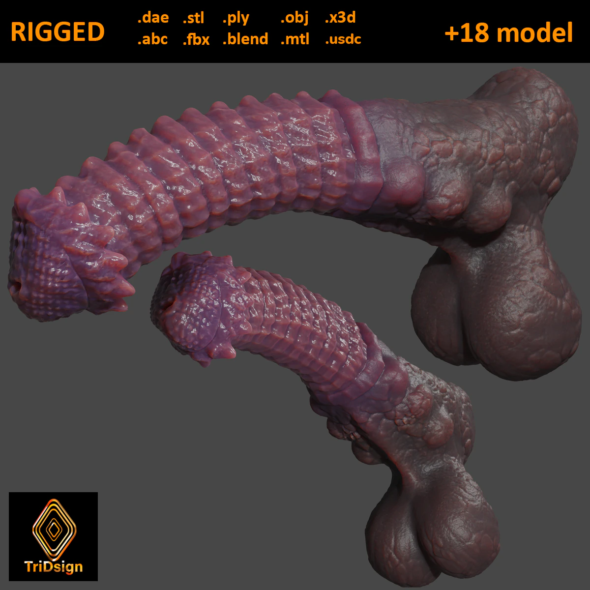 Demon Horse Furry Sextoy Rigged 3D Model .c4d .max .obj .3ds .fbx .stl .blend 