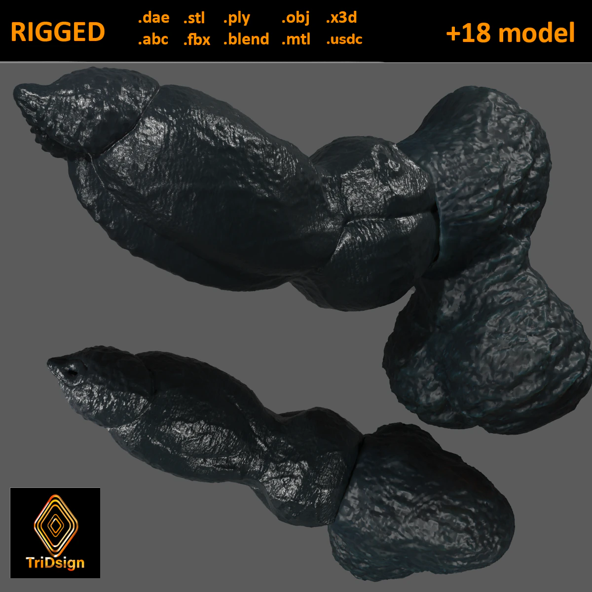 Monster Dog 20 Furry Sextoy Rigged 3D Model .c4d .max .obj .3ds .fbx .stl .blend 