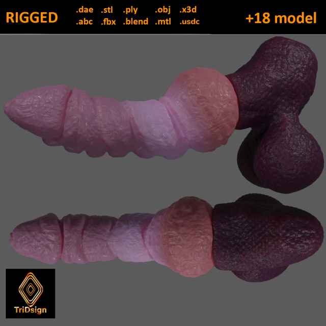 Korrinan Dragon Fantasy Sextoy Rigged Model 3D .c4d .max .obj .3ds .fbx .stl .blend