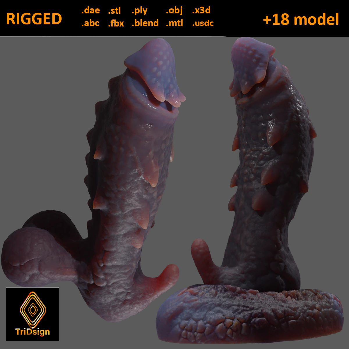 Sinas Dragon Fantasy Premium Sextoy Rigged 3D Model .c4d .max .obj .3ds .fbx .stl .blend 