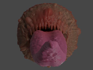 Sand Worm Tongue Fantasy Sextoy Rigged 3D Model