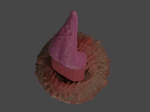 Sand Worm Tongue Fantasy Sextoy Rigged 3D Model