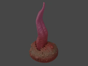 Sand Worm Tongue Fantasy Sextoy Rigged 3D Model