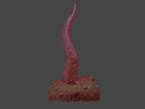 Sand Worm Tongue Fantasy Sextoy Rigged 3D Model