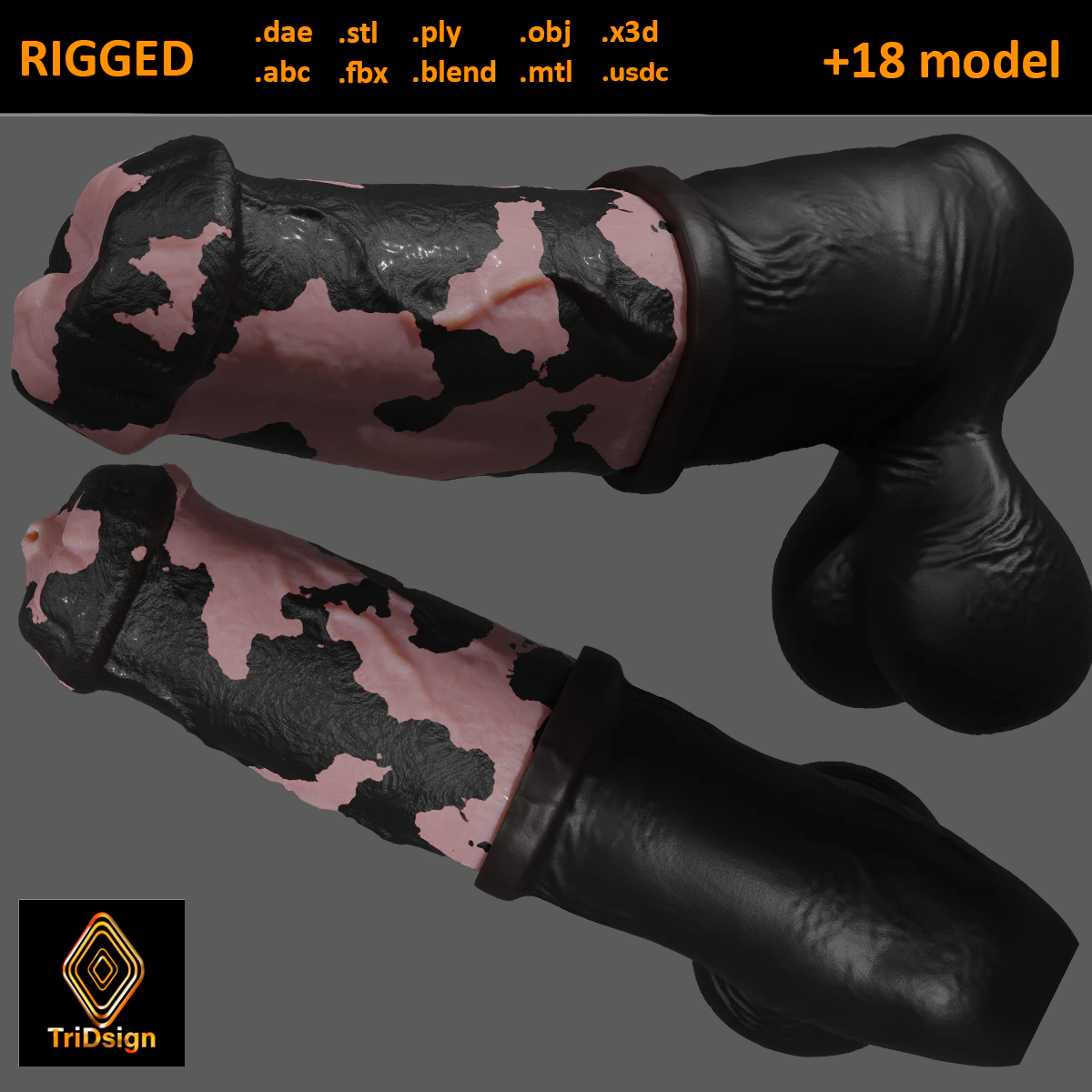 Fantasy Centaur Penis Sextoy Rigged 3D Model .c4d .max .obj .3ds .fbx .stl .blend 