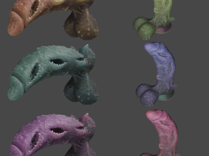 Laughing Demon Penis Sextoy Rigged 3D Model