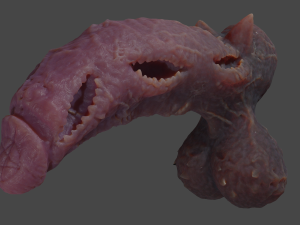 Laughing Demon Penis Sextoy Rigged 3D Model