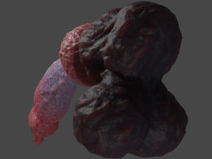 Veiny Werewolf Penis Rigged 3D Модель