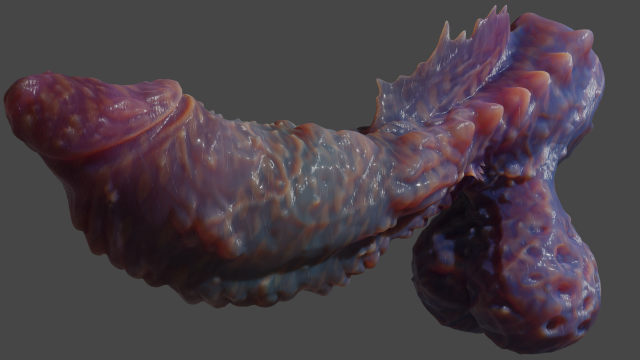Fantasy Deep Sea Monster Penis Rigged 3D Model .c4d .max .obj .3ds .fbx .stl .blend 