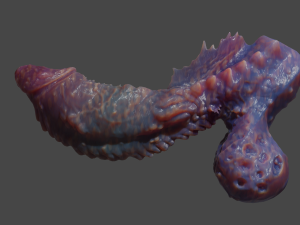 Fantasy Deep Sea Monster Penis Rigged 3D Model