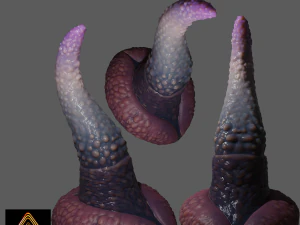奇幻 尖刺触手 Rigged 3D 模型
