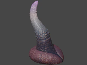 Fantasy Spiked Tentacle Rigged 3D Model