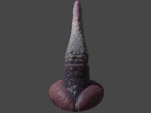 Fantasy Spiked Tentacle Rigged 3D Model