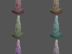 Mutant Tentacle Penis Sextoy Rigged 3D Model