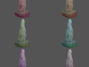 Mutant Tentacle Penis Sextoy Rigged 3D Model