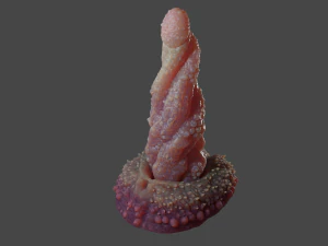 Mutant Tentacle Penis Sextoy Rigged 3D Model