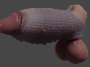 Fantasy Draco Penis Sheath Lowpoly 3D Model