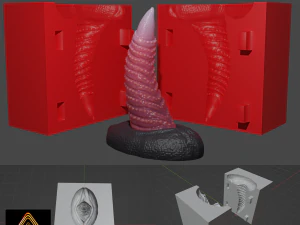 Moule à sextoy Dragon Zaell prêt à imprimer Modèle 3D