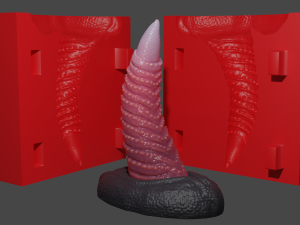 Print Ready Zaell Dragon Sextoy Mold 3D Model