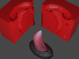 Print Ready Zaell Dragon Sextoy Mold 3D Model