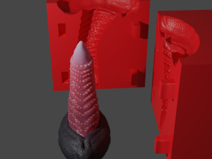 Print Ready Zaell Dragon Sextoy Mold 3D Model