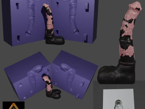 인쇄 준비 말 음경 금형 3D 모델