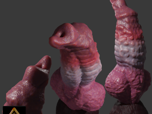 Monster Dog Penis Sextoy Rigged Modèle 3D