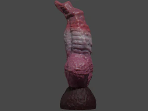Monster Dog Penis Sextoy Rigged 3D Model
