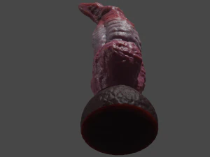 Monster Dog Penis Sextoy Rigged 3D Model