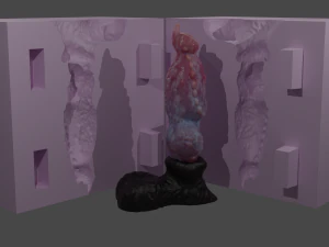 Werewolf Penis Sextoy Rigged with Mold included 3D Model