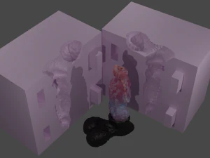 Werewolf Penis Sextoy Rigged with Mold included 3D Model