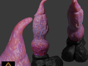 Killian Hond Penis Sextoy opgetuigd 3D Model