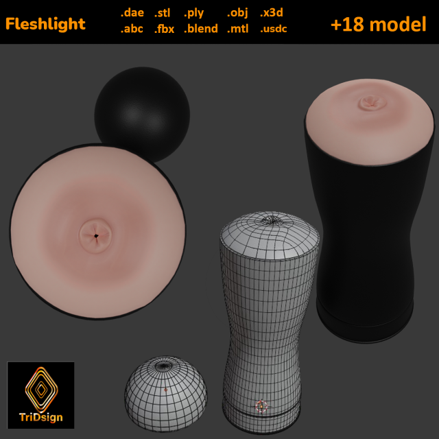 Fleshlight lowpoly Sextoy 3Dモデル .c4d .max .obj .3ds .fbx .stl .blend 