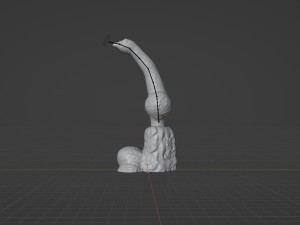 Knotted Dog Penis Sextoy Rigged Model 3D