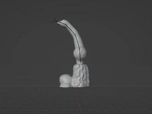 Knotted Dog Penis Sextoy Rigged 3D Model