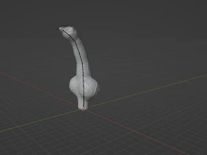 Knotted Dog Penis Sextoy Rigged 3D Model