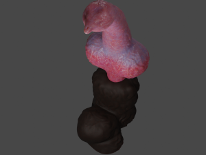 Knotted Dog Penis Sextoy Rigged Model 3D