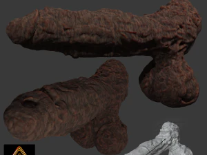 Elemental Terran Penis-sextoy opgetuigd 3D Model