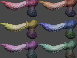 Fantasy Spiked Demon Penis Sextoy Rigged Modèle 3D